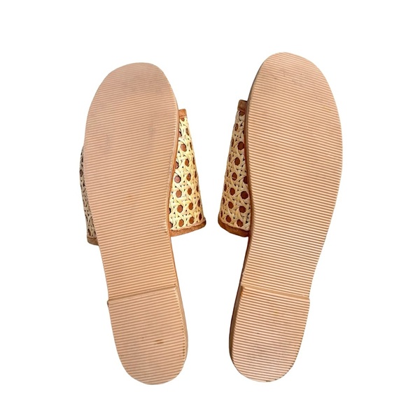 St. Agni Hennie Rattan Slide Sandals Sz 41/10 - Picture 9 of 15